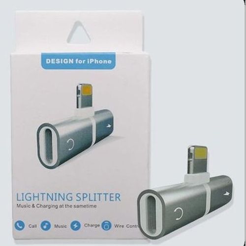 Adaptador IPhone Doble Lightning Carga Y Audio